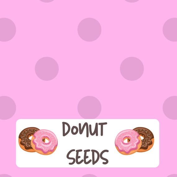 Donut Seeds Digital Label | Etsy