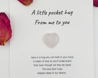 Pocket Hug Rose Quartz Crystal | Thinking of You Gift