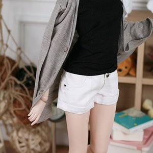 BJD Clothes Roll-up Shorts White For Smartdoll DD SD 60cm 1/3 doll