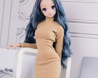 BJD Clothes Knit Dress Beige For DD Smartdoll 60cm 1/3 doll