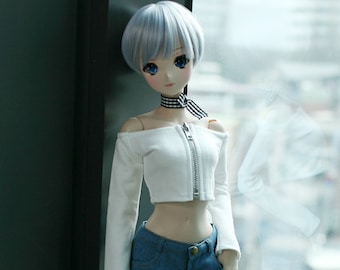 BJD Clothes Zip Up Top Shirts For Smartdoll DD SD 60cm 1/3 doll