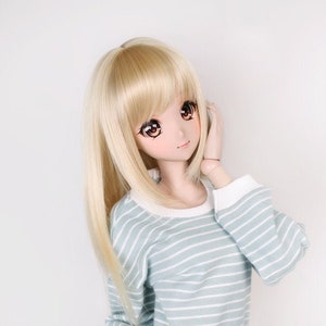 Peluca BJD Smart doll SD Dollfie dream 8-9 Cabello cortado shag para muñeca de 60 cm