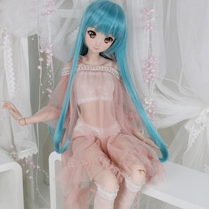 BJD Clothes Pink Nightgown Slip Set For Smartdoll DD SD 60cm 1/3 doll