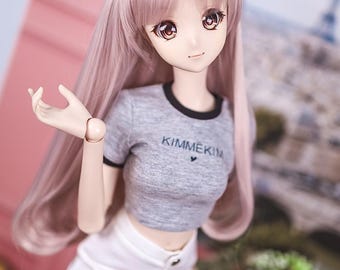 BJD 服 クロップTシャツ グレー DD スマートドール 60 cm 1/3 人形用