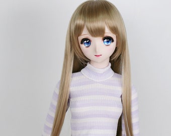 BJD wig Straight Cream For Smart doll SD Dollfie dream 8-9 60cm doll