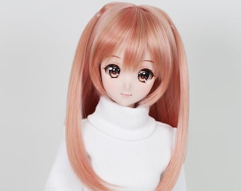 BJD wig Twintails Pink For Smart doll SD Dollfie dream 8-9 60cm doll