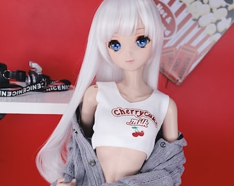 BJD 服 ミニトップ ホワイト DD スマートドール 60 cm 1/3 人形用