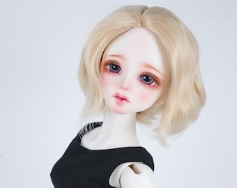 BJD wig MSD minifee KDF 7-8 Wave Short Hair Blond for 40cm doll