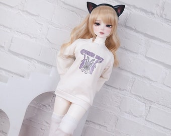 BJD Clothes Long-shirt Warmer Set White For MSD minifee 42cm 1/4 doll