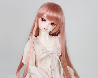 BJD wig Straight Apricot For Smart doll SD Dollfie dream 8-9 60cm doll
