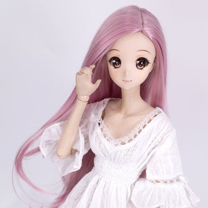 BJD Doll Wig: Heat-Resistant Fiber, 8-9 Inch - Chocolate