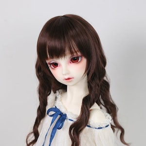 BJD wig SD Dollfie dream Smart doll 8-9&quot; Long wavy curl hair for doll