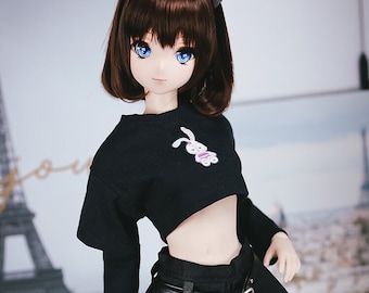 BJD Clothes: Gothic Pleated Skirt Outfit for 1/3 DD Smartdoll