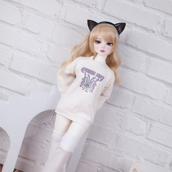 BJD Clothes Long-shirt Warmer Set White For MSD minifee 42cm 1/4 doll