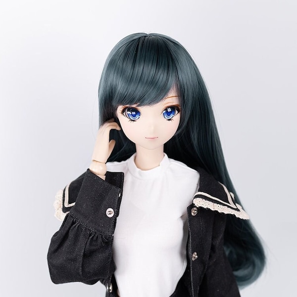 BJD wig Straight Mermaid Green For Smart doll SD Dollfie dream 8-9 60cm doll