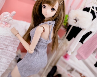 Knitted Halter Midi Dress for 1/3 SD Smartdoll DD BJD