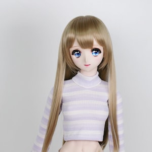 BJD wig Straight Cream For Smart doll SD Dollfie dream 8-9 60cm doll