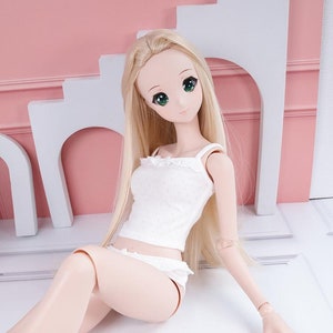 Conjunto de ropa interior BJD, ropa interior blanca para muñeca DD Smartdoll de 60cm 1/3