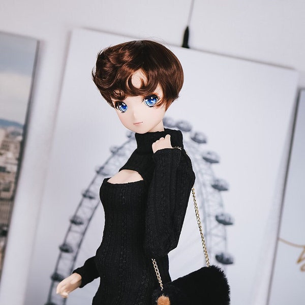 BJD Clothes Cut Out Knit Shirts Black For Smartdoll DD SD 60cm 1/3 doll