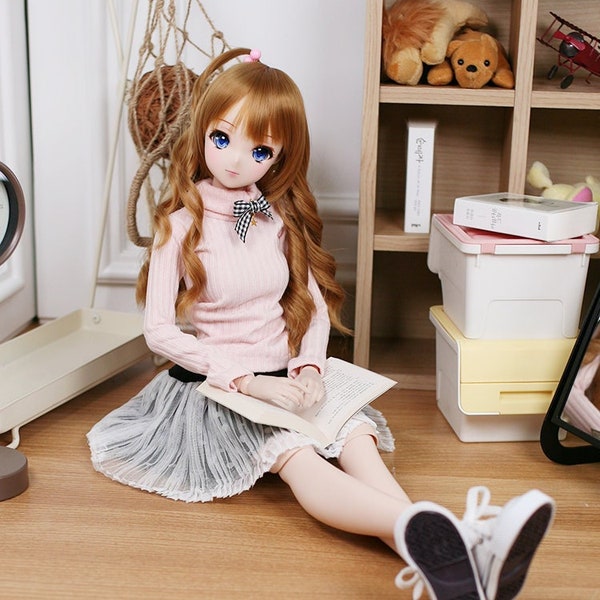 BJD Clothes Pink Ribbon Knit For Smartdoll DD SD 60cm 1/3 doll