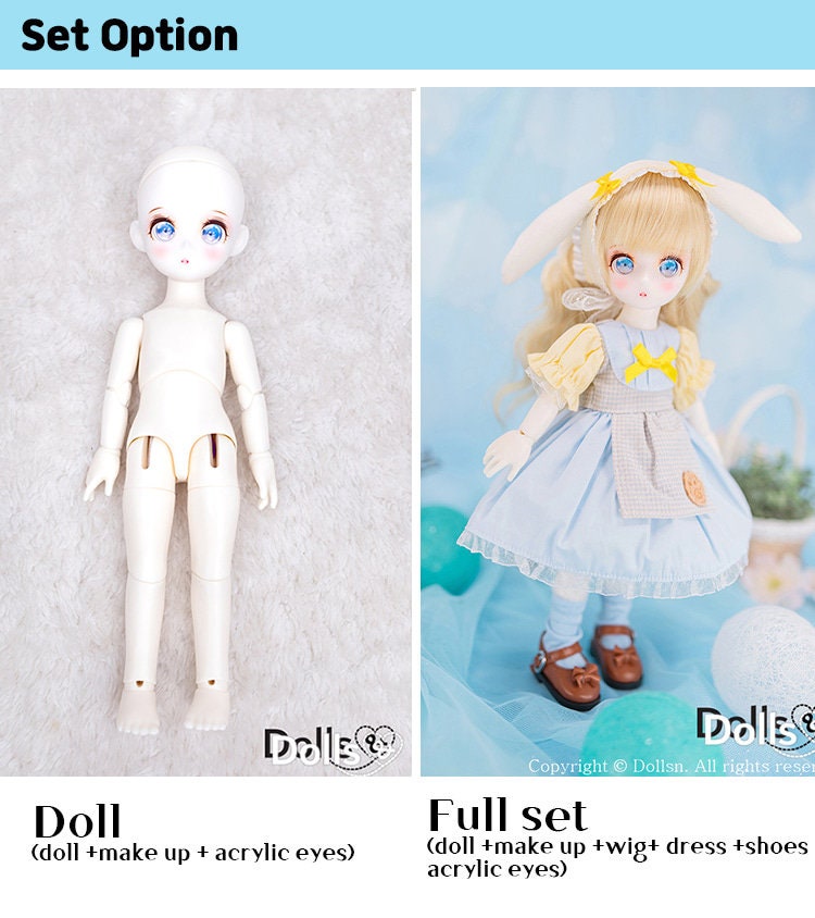 Compre Mini boneca bjd artesanal 1/6, boneca fofa de maquiagem com