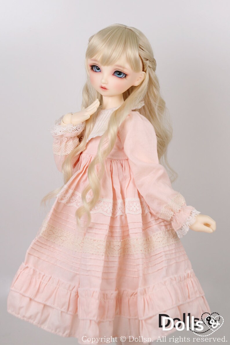 BJD wig MSD minifee KDF 7-8 Long wavy curl hair for doll ...
