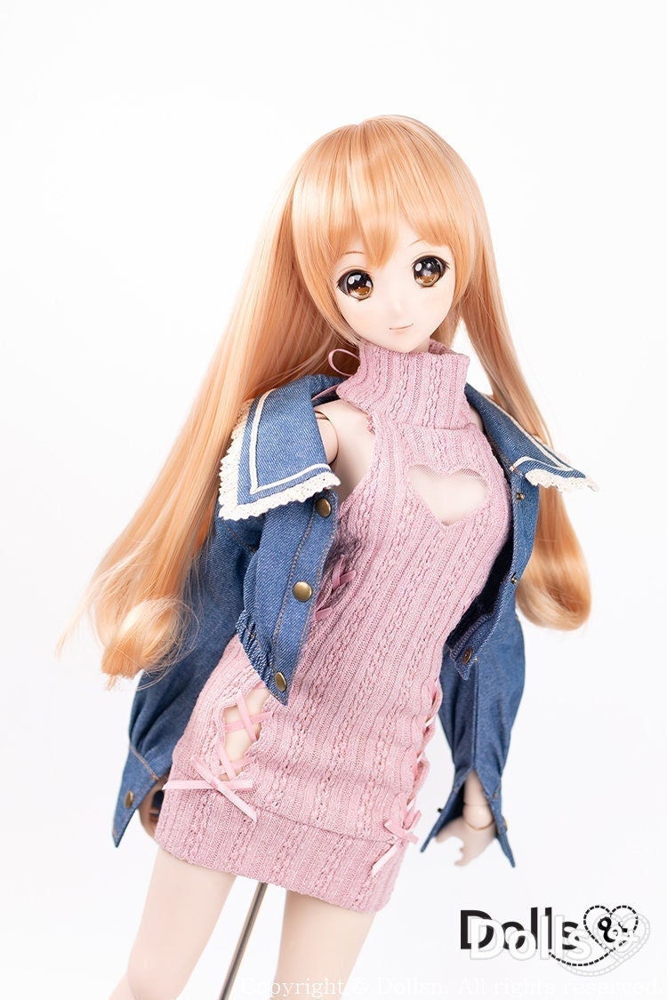 BJD wig Straight Peach Blond For Smart doll SD Dollfie dream 8-9 60cm doll