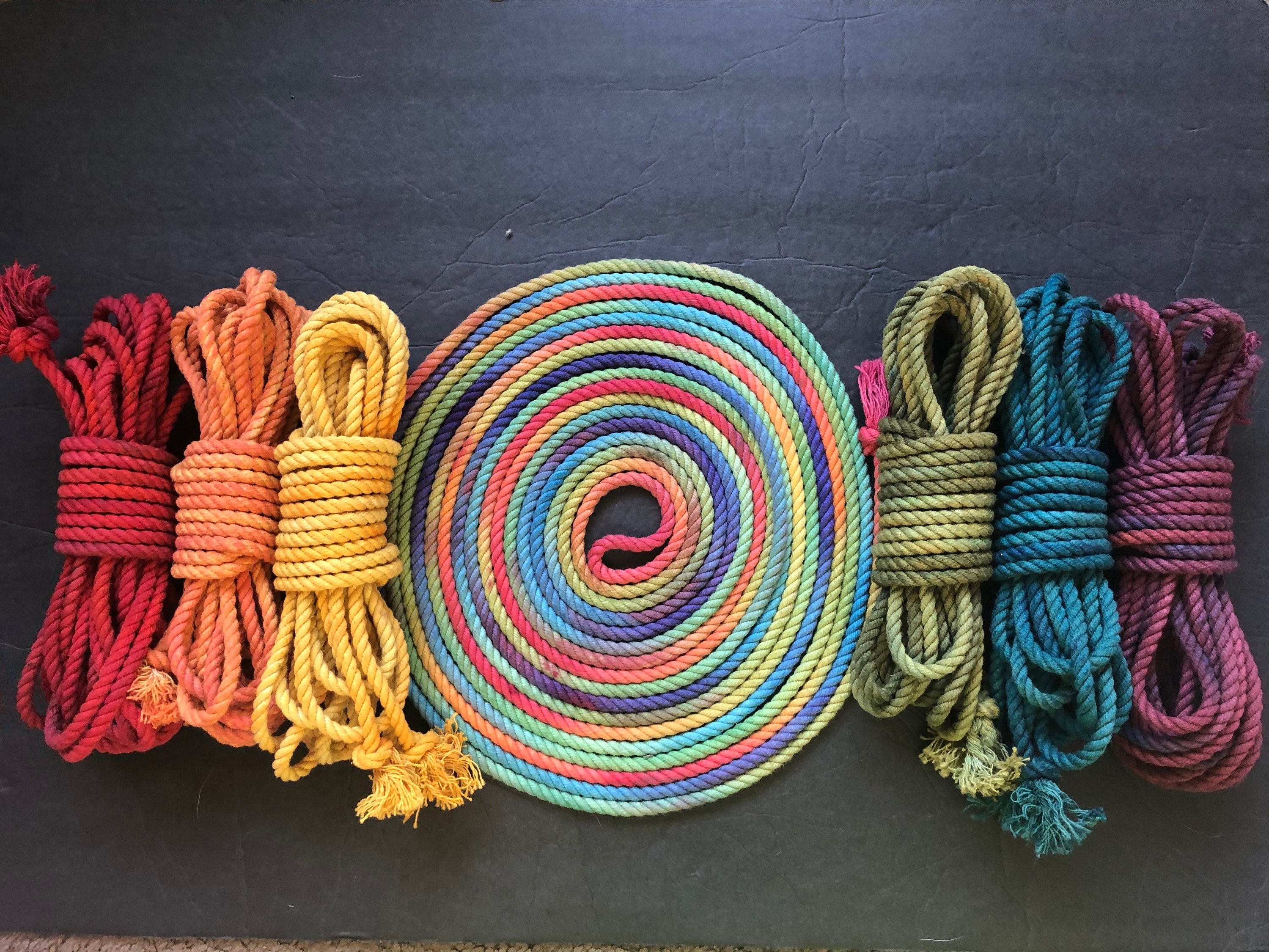 Rainbow Pride Cotton Rope Kit 180ft 6mm Etsy