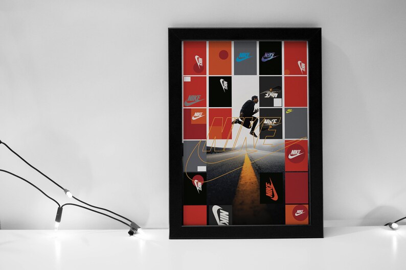 nike shoe box on wall