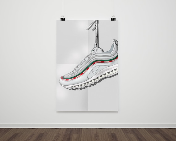 Wotherspoon Nike Air Max 97 Trainer Poster Sneaker Wall Art Print