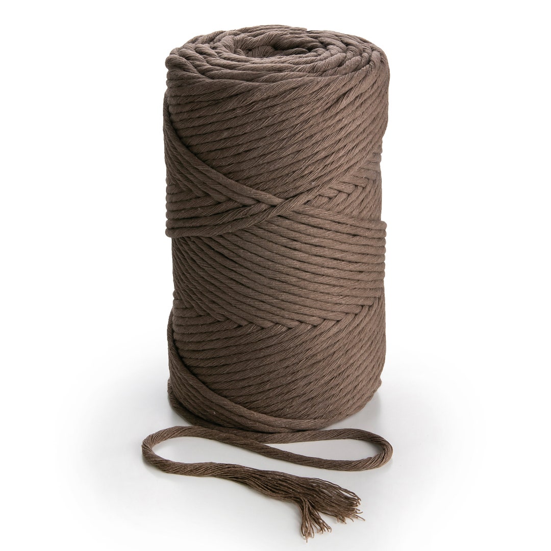 Macrame Cord 3mm BROWN Single Twist Cotton String 410 Feet Etsy