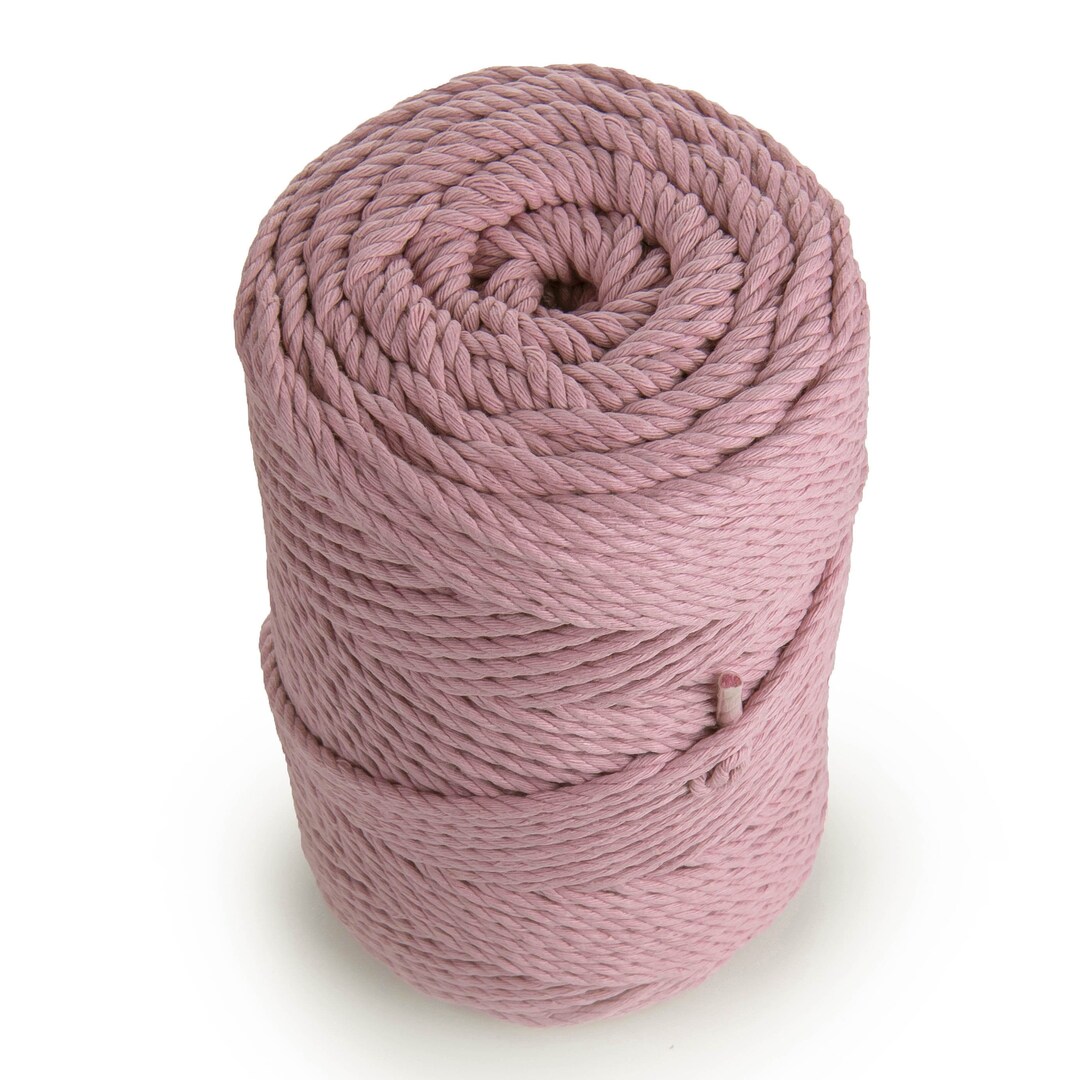 DUSTY PINK Macrame Cord 3mm 3 Strand Twisted Cotton String 153 - Etsy