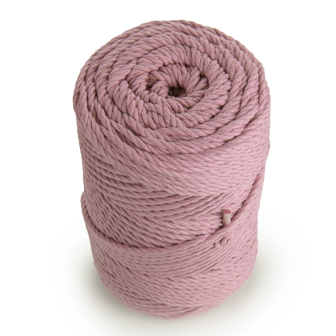 DUSTY PINK Macrame Cord 3mm 3 Strand Twisted Cotton String 153 Yd ...