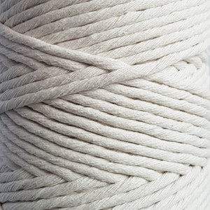 Natural Cotton rope 5mm single twist rope cotton cord 394 feet cotton macrame rope image 6