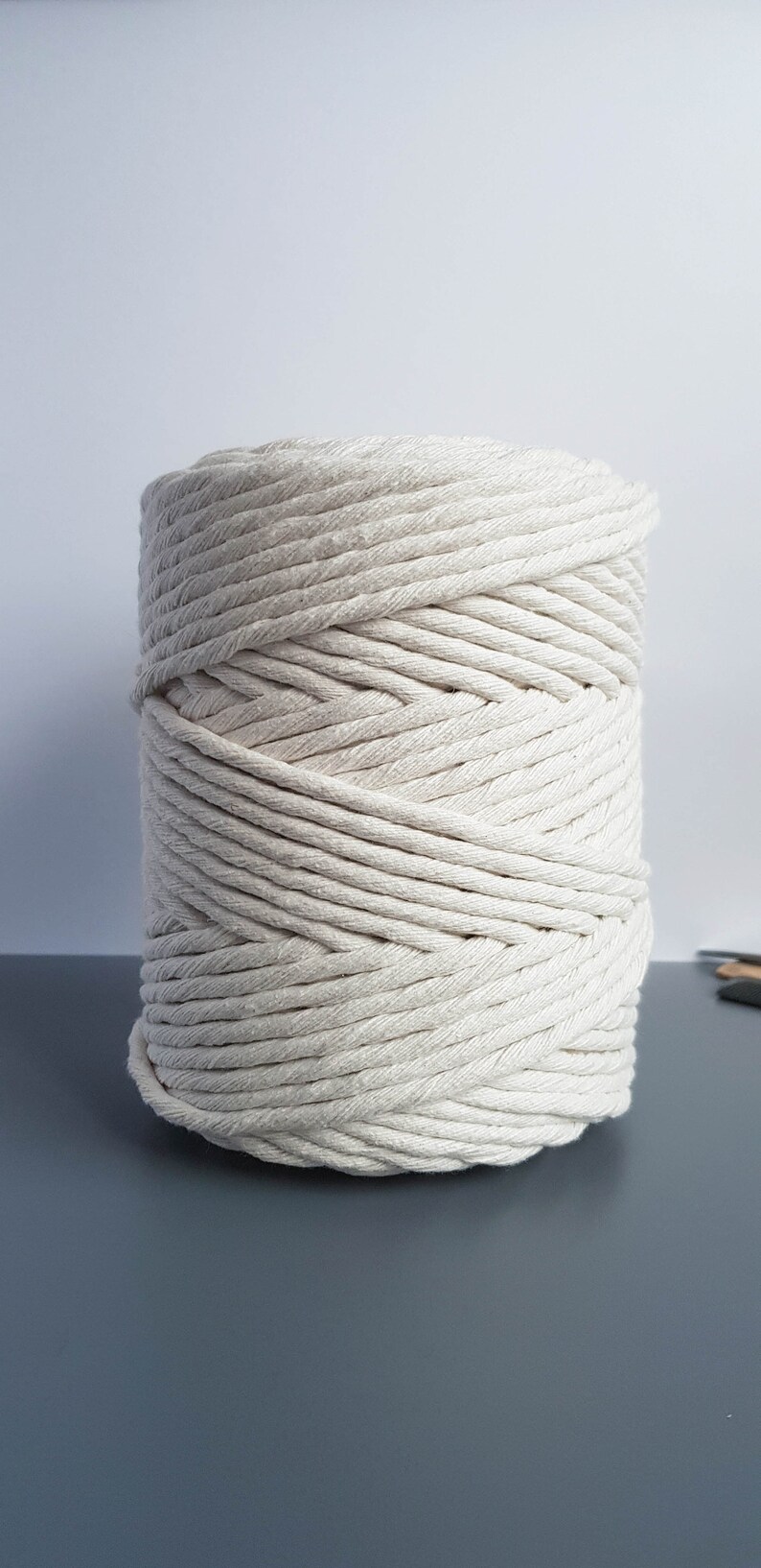 Natural Cotton rope 5mm single twist rope cotton cord 394 feet cotton macrame rope image 8