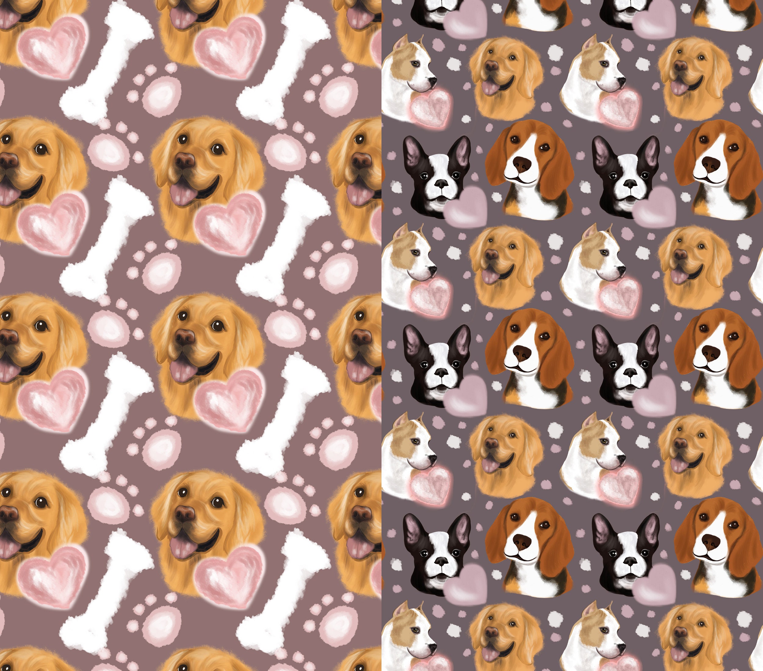 Dog Digital Papers Seamless dog paper pack scrapbook paper Etsy