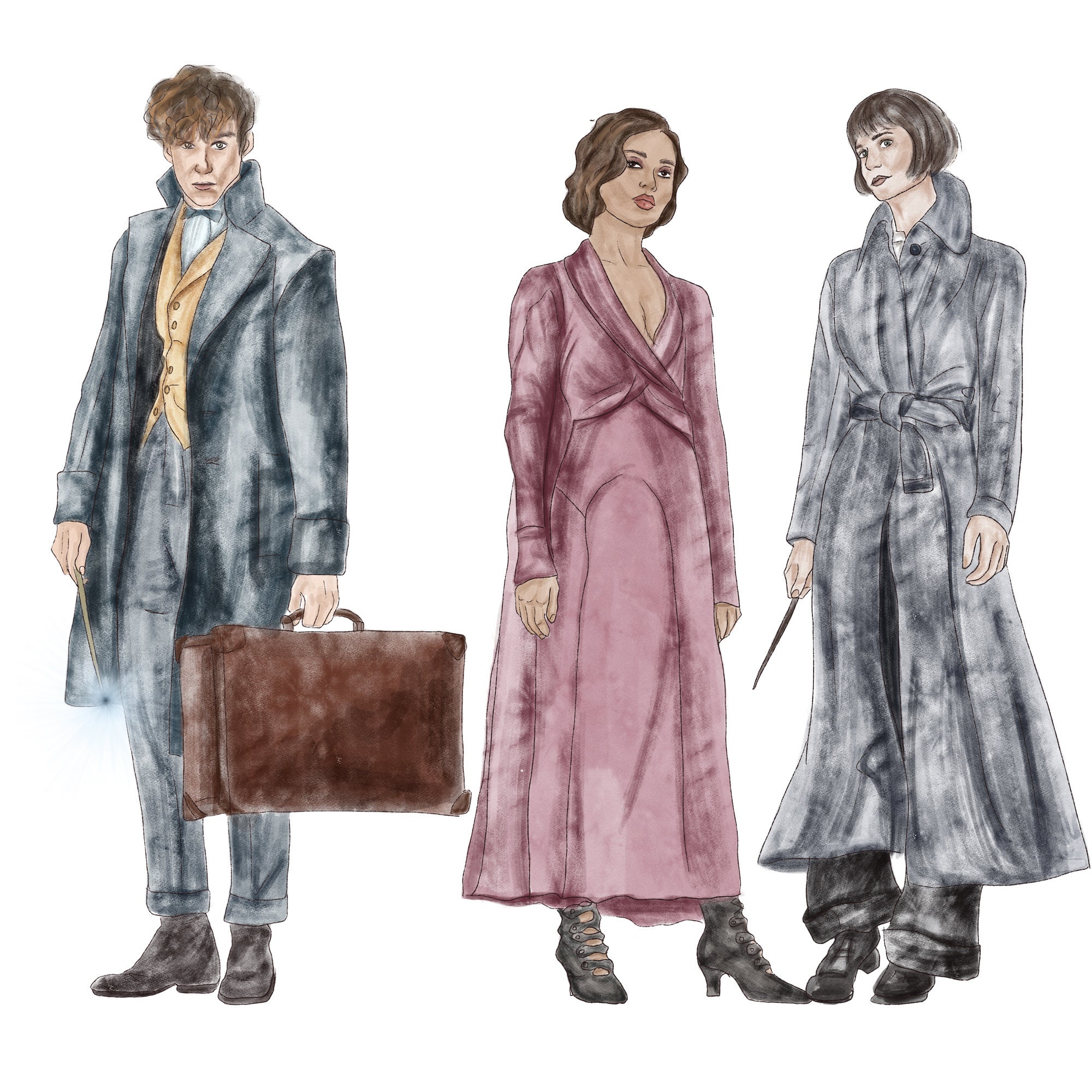 Fantastic beasts characters digital clipart PNG-INSTANT | Etsy