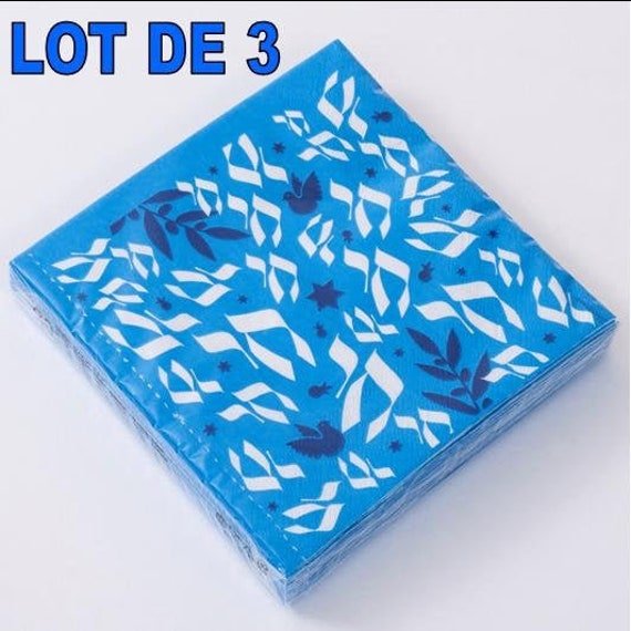 Lot de 3 Packs 20 Serviettes en Papier Hai La Vie