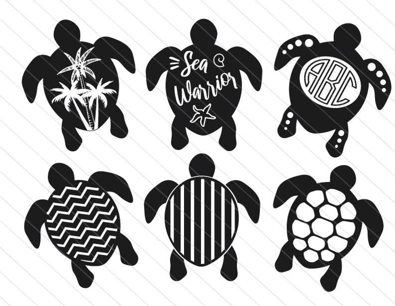 Download Turtles svg Palm tree svg dxf cutting file Summer beach svg | Etsy