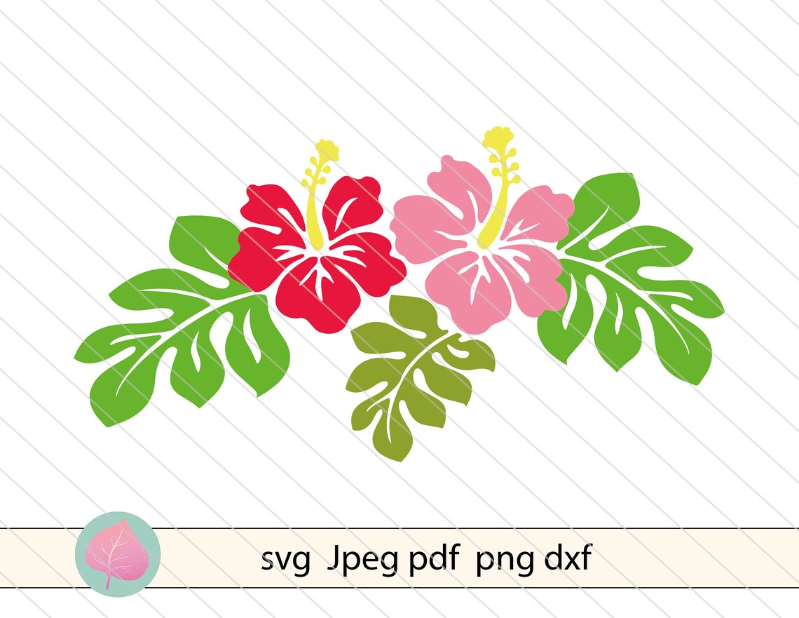 Hibiscus Svg Vector Clipart Hybiscus Svg Dxf Cut File Hybiscus Flowers ...