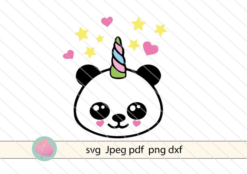 Download Clip Art Commercial Licence Panda Svg Cutting File Unicorn Baby Panda Svg Clipart Kawaii Cutting File For Cricut And Silhouette Panda Transfer Svg Art Collectibles