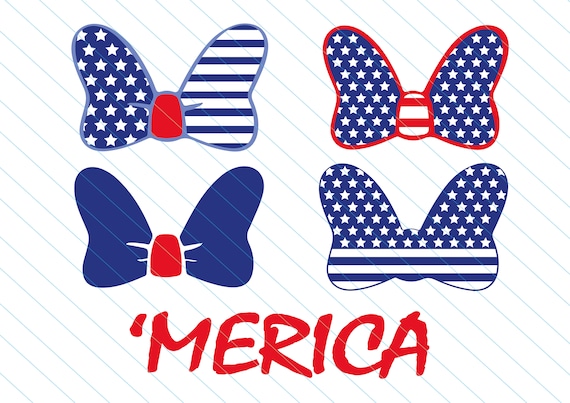 Download Minnie Bow Svg American Flag Svg Clipart Minnie Mouse Svg Bow Etsy