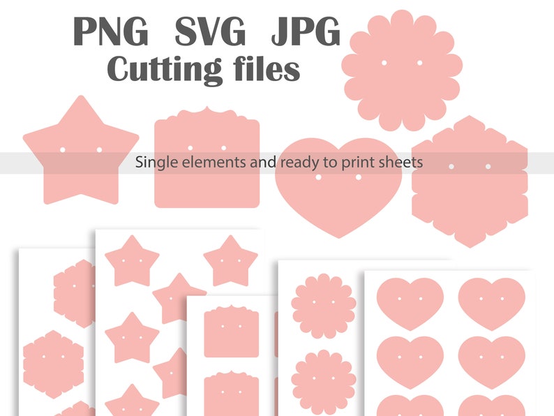 Download Labels Printable Display Earring Template Svg Jpg And Png Transparent Background Earring Card Display Template Cutting Files For Packaging Svg Paper Party Supplies