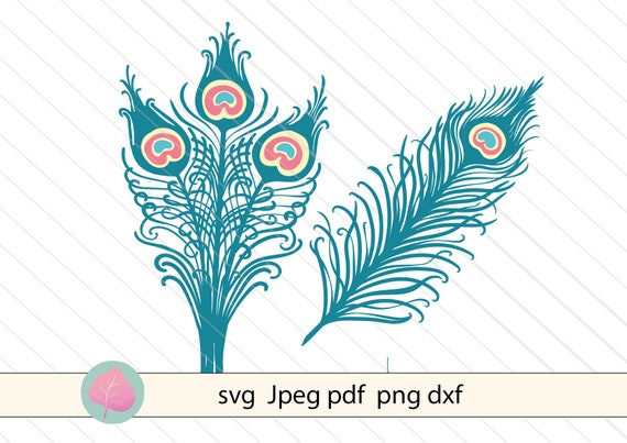 Download Peacock Feathers Svg Digital Download Svg Pdf Png Files Etsy