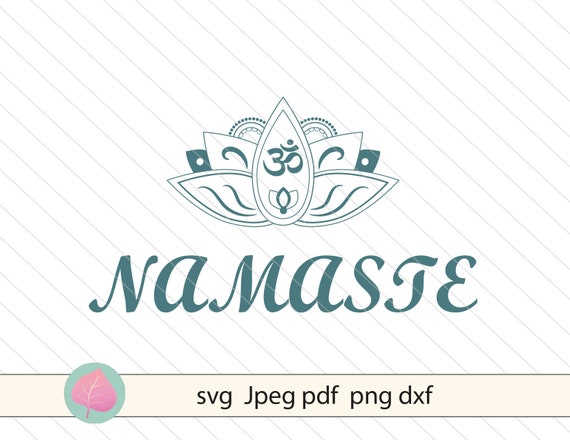Namaste Svg Vector Clipart Lotus Flower Svg Cut File Mandala Etsy