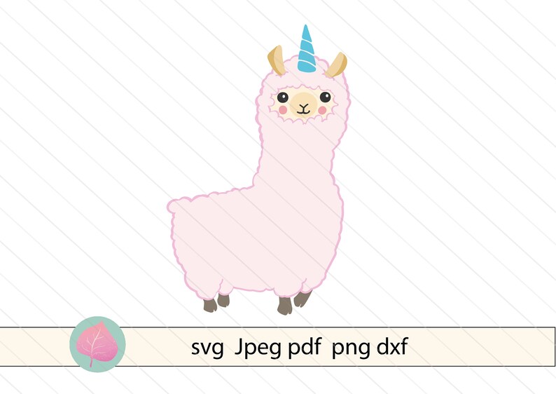 Download Baby Llama Svg And Clipart Alpaca Unicorn Svg Dxf Png Jpeg Files Cricut Vinyl Decal Print And Cut Silhouette Stickers Paper Craft Clip Art Art Collectibles