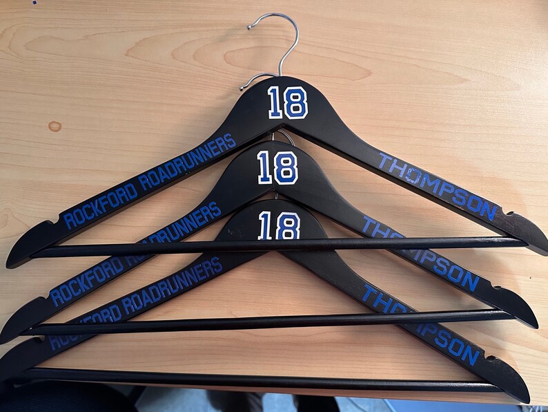 Sport Jersey Hangers, Hockey, Personalized, Jersey, Baseball, Wood