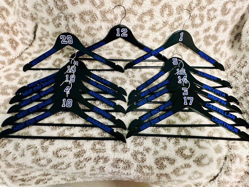 Sport Jersey Hangers, Hockey, Personalized, Jersey, Baseball, Wood