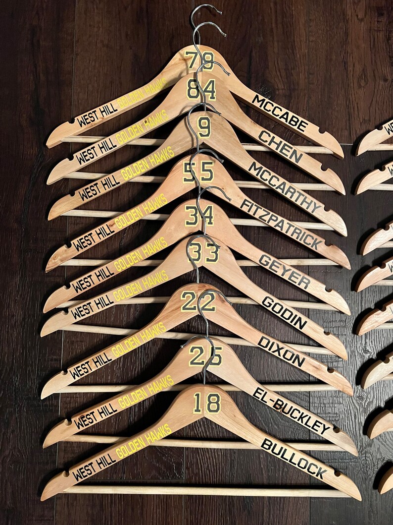 Sport Jersey Hangers Hockey Personalized Jersey Baseball Etsy