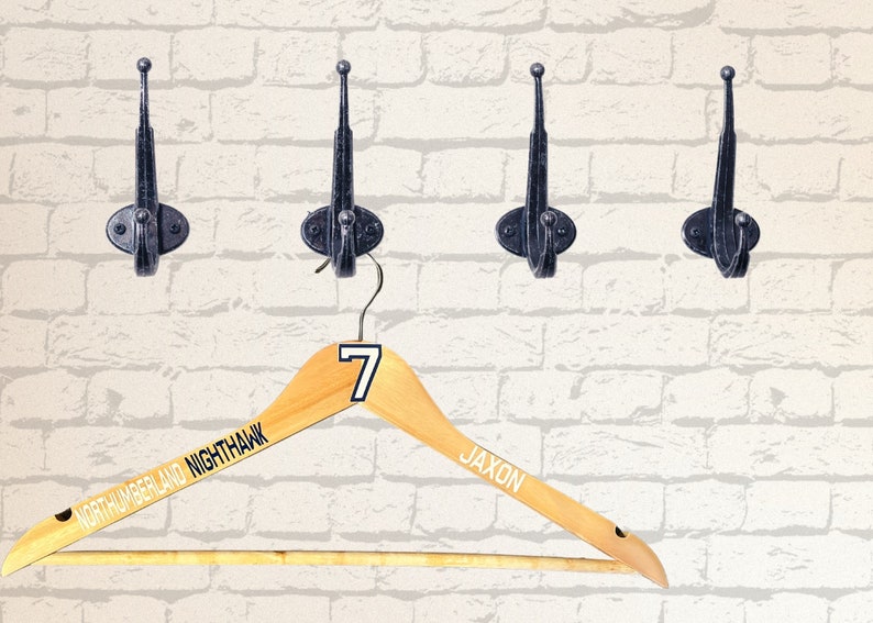 Sport Jersey Hangers, Hockey, Personalized, Jersey, Baseball, Wood